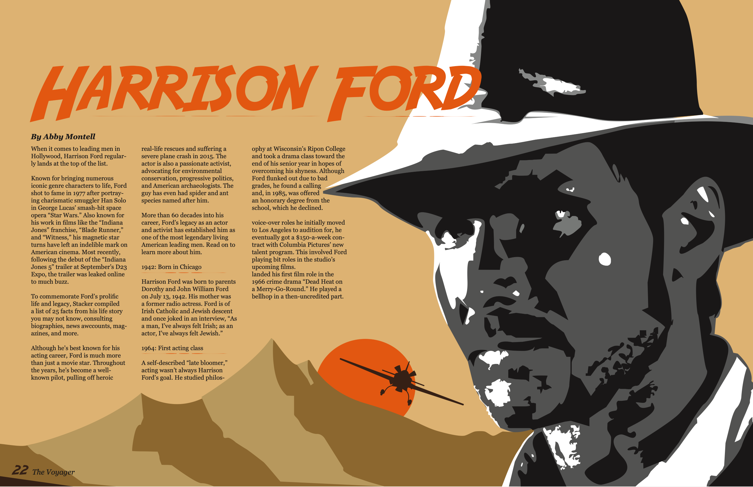 Landscape publication about Hartrison Ford